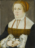Bildnis einer Frau mit perlenbestickter Haube